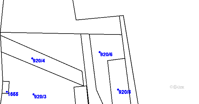 Parcela st. 920/6 v KÚ Poříčí u Trutnova, Katastrální mapa