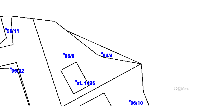 Parcela st. 94/4 v KÚ Poříčí u Trutnova, Katastrální mapa