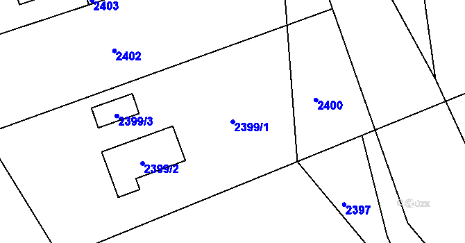 Parcela st. 2399/1 v KÚ Třanovice, Katastrální mapa