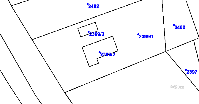 Parcela st. 2399/2 v KÚ Třanovice, Katastrální mapa