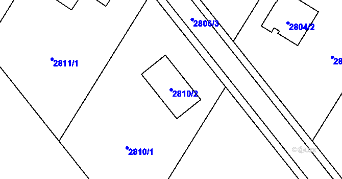 Parcela st. 2810/2 v KÚ Třanovice, Katastrální mapa