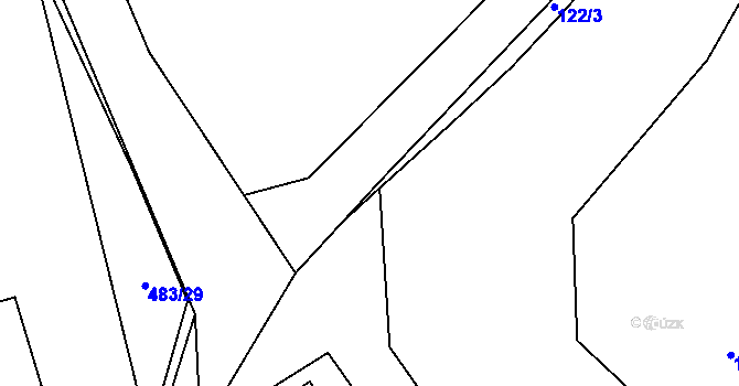 Parcela st. 121/2 v KÚ Třanovice, Katastrální mapa