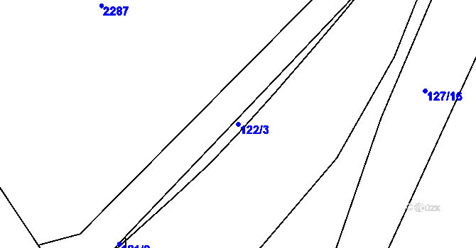 Parcela st. 122/3 v KÚ Třanovice, Katastrální mapa