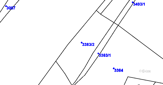 Parcela st. 3383/2 v KÚ Třanovice, Katastrální mapa