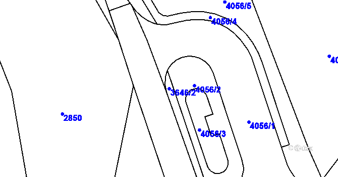 Parcela st. 3646/2 v KÚ Třanovice, Katastrální mapa