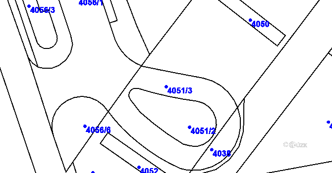 Parcela st. 4051/3 v KÚ Třanovice, Katastrální mapa