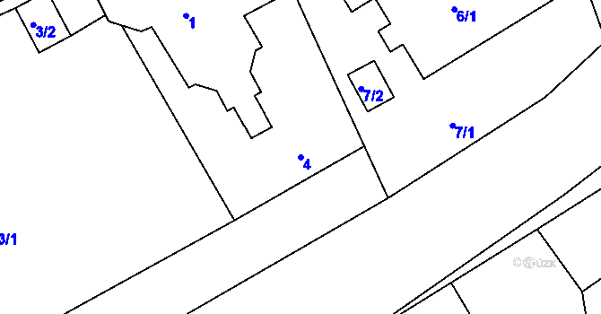 Parcela st. 4 v KÚ Třanovice, Katastrální mapa
