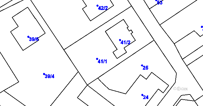 Parcela st. 41/1 v KÚ Třanovice, Katastrální mapa