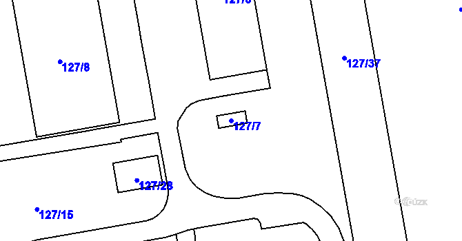 Parcela st. 127/7 v KÚ Třanovice, Katastrální mapa