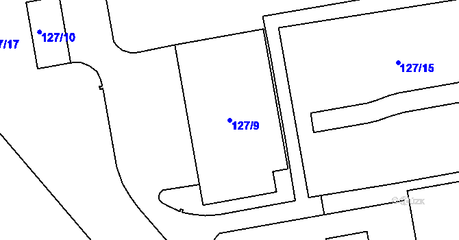 Parcela st. 127/9 v KÚ Třanovice, Katastrální mapa