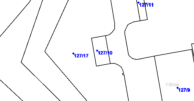 Parcela st. 127/10 v KÚ Třanovice, Katastrální mapa