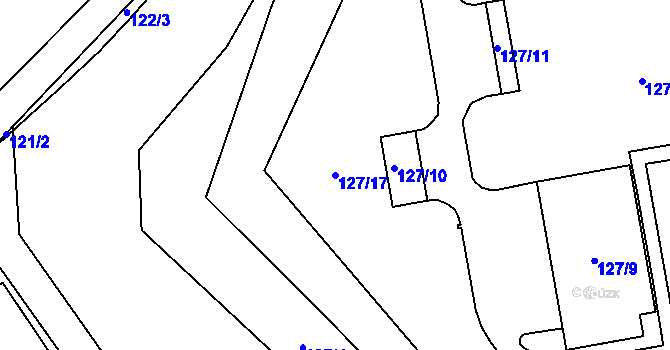 Parcela st. 127/17 v KÚ Třanovice, Katastrální mapa
