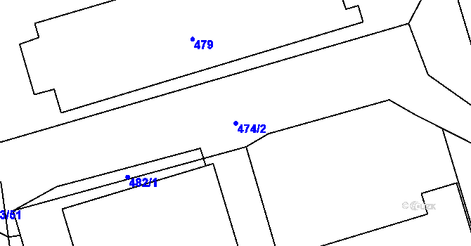 Parcela st. 474/2 v KÚ Třanovice, Katastrální mapa