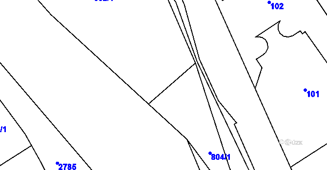 Parcela st. 803 v KÚ Třanovice, Katastrální mapa