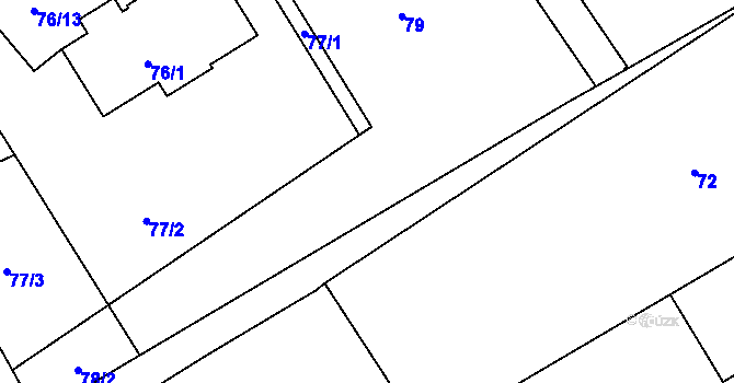 Parcela st. 78/1 v KÚ Třanovice, Katastrální mapa