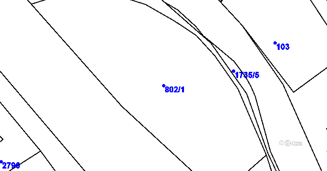 Parcela st. 802/1 v KÚ Třanovice, Katastrální mapa