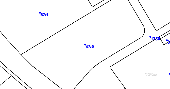 Parcela st. 47/5 v KÚ Třanovice, Katastrální mapa