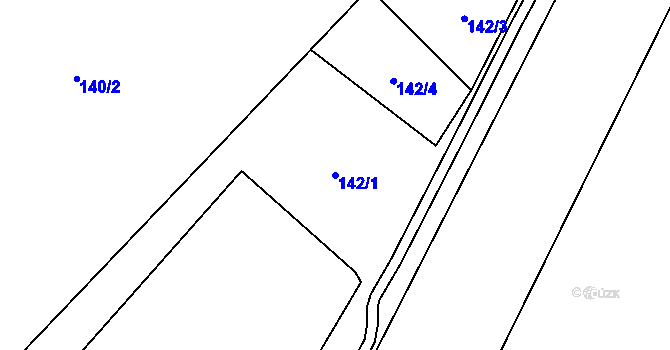 Parcela st. 142/1 v KÚ Třanovice, Katastrální mapa