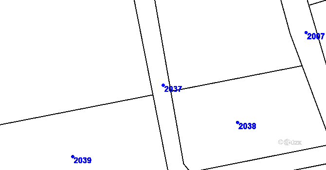 Parcela st. 2037 v KÚ Třanovice, Katastrální mapa