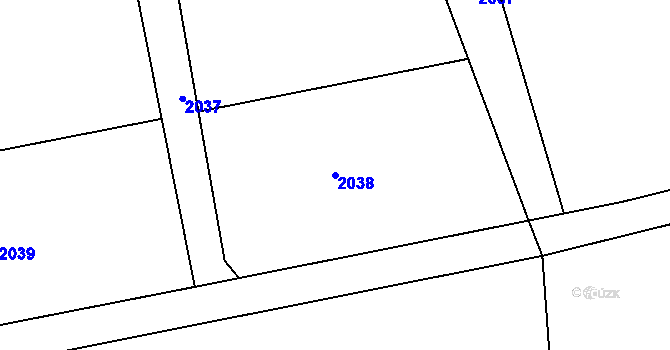 Parcela st. 2038 v KÚ Třanovice, Katastrální mapa