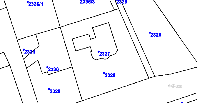 Parcela st. 2327 v KÚ Třanovice, Katastrální mapa