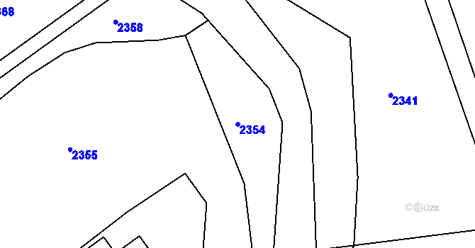 Parcela st. 2354 v KÚ Třanovice, Katastrální mapa