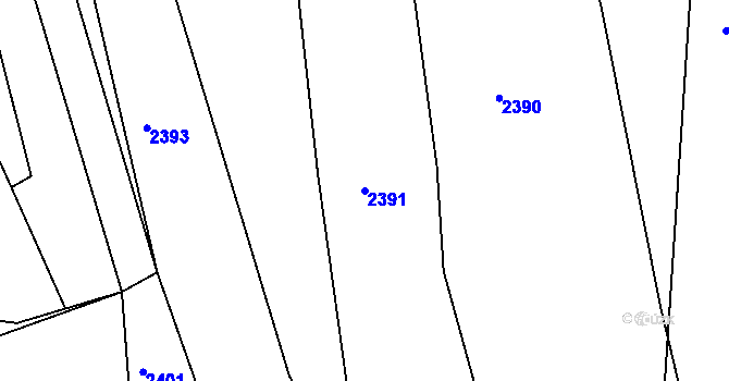 Parcela st. 2391 v KÚ Třanovice, Katastrální mapa