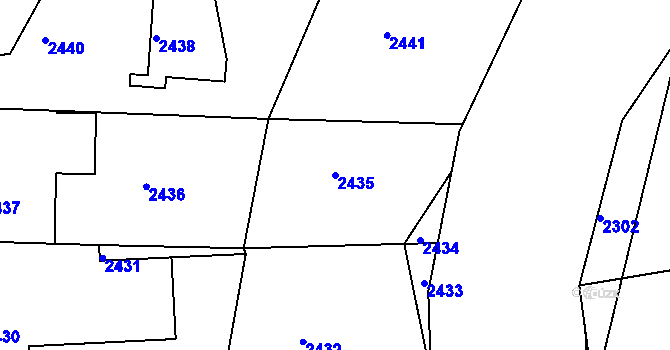 Parcela st. 2435 v KÚ Třanovice, Katastrální mapa