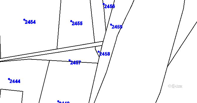 Parcela st. 2458 v KÚ Třanovice, Katastrální mapa
