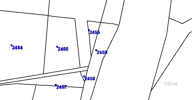 Parcela st. 2459 v KÚ Třanovice, Katastrální mapa