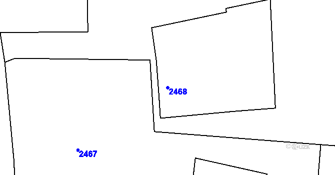 Parcela st. 2468 v KÚ Třanovice, Katastrální mapa
