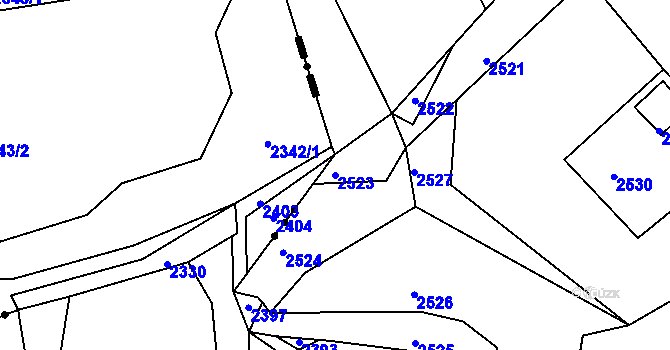 Parcela st. 2523 v KÚ Třanovice, Katastrální mapa