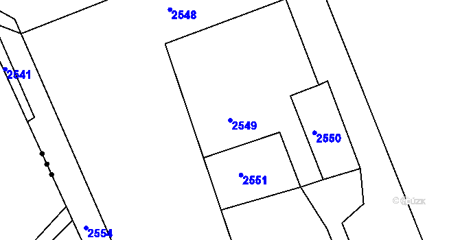 Parcela st. 2549 v KÚ Třanovice, Katastrální mapa