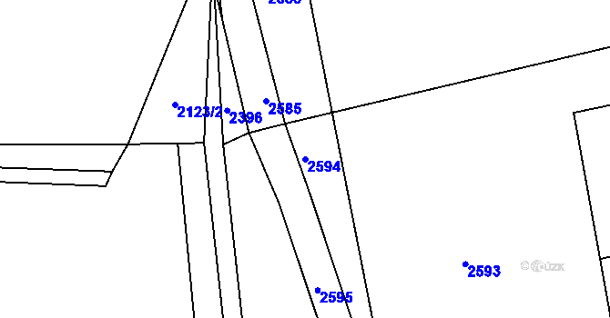 Parcela st. 2594 v KÚ Třanovice, Katastrální mapa