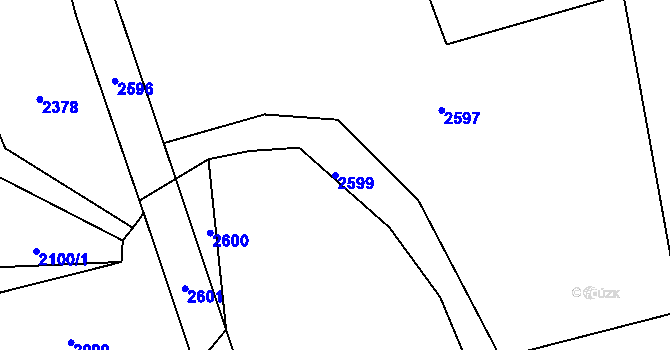 Parcela st. 2599 v KÚ Třanovice, Katastrální mapa