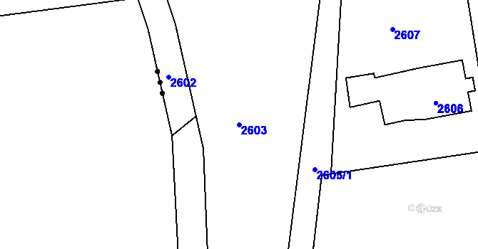 Parcela st. 2603 v KÚ Třanovice, Katastrální mapa
