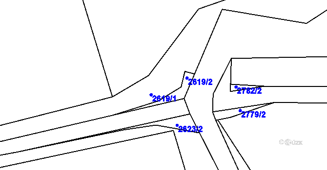 Parcela st. 2619 v KÚ Třanovice, Katastrální mapa