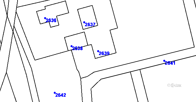 Parcela st. 2639 v KÚ Třanovice, Katastrální mapa