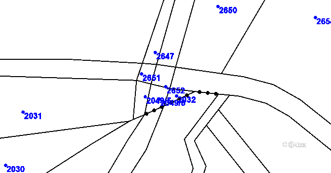 Parcela st. 2652 v KÚ Třanovice, Katastrální mapa