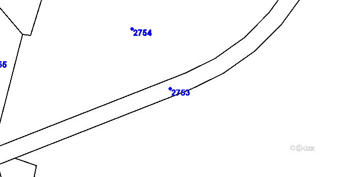 Parcela st. 2753 v KÚ Třanovice, Katastrální mapa