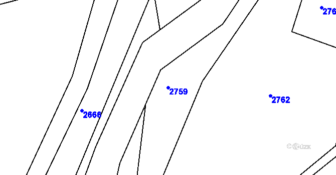 Parcela st. 2759 v KÚ Třanovice, Katastrální mapa