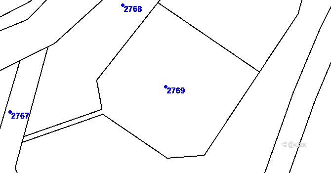 Parcela st. 2769 v KÚ Třanovice, Katastrální mapa