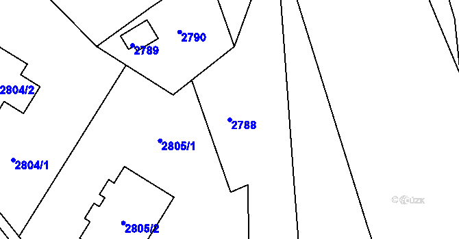 Parcela st. 2788 v KÚ Třanovice, Katastrální mapa