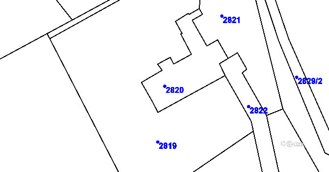Parcela st. 2820 v KÚ Třanovice, Katastrální mapa