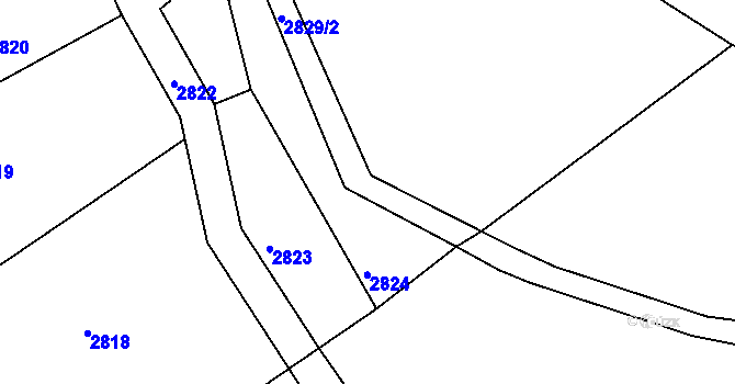 Parcela st. 2829 v KÚ Třanovice, Katastrální mapa