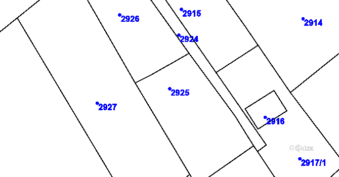 Parcela st. 2925 v KÚ Třanovice, Katastrální mapa