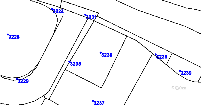 Parcela st. 3236 v KÚ Třanovice, Katastrální mapa