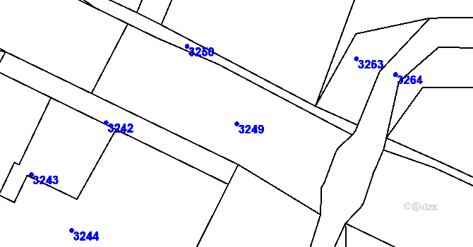 Parcela st. 3249 v KÚ Třanovice, Katastrální mapa