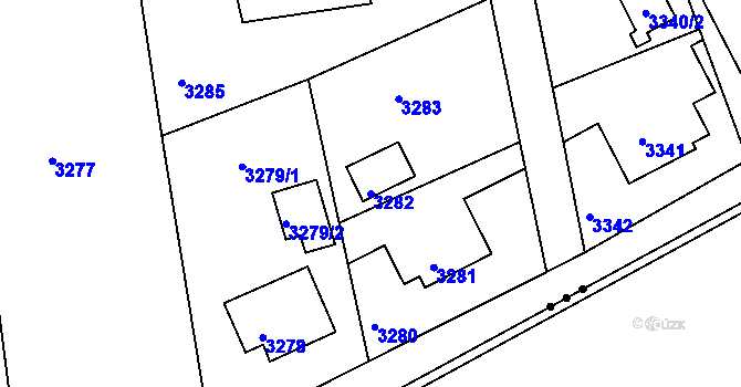 Parcela st. 3282 v KÚ Třanovice, Katastrální mapa