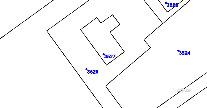 Parcela st. 3527 v KÚ Třanovice, Katastrální mapa